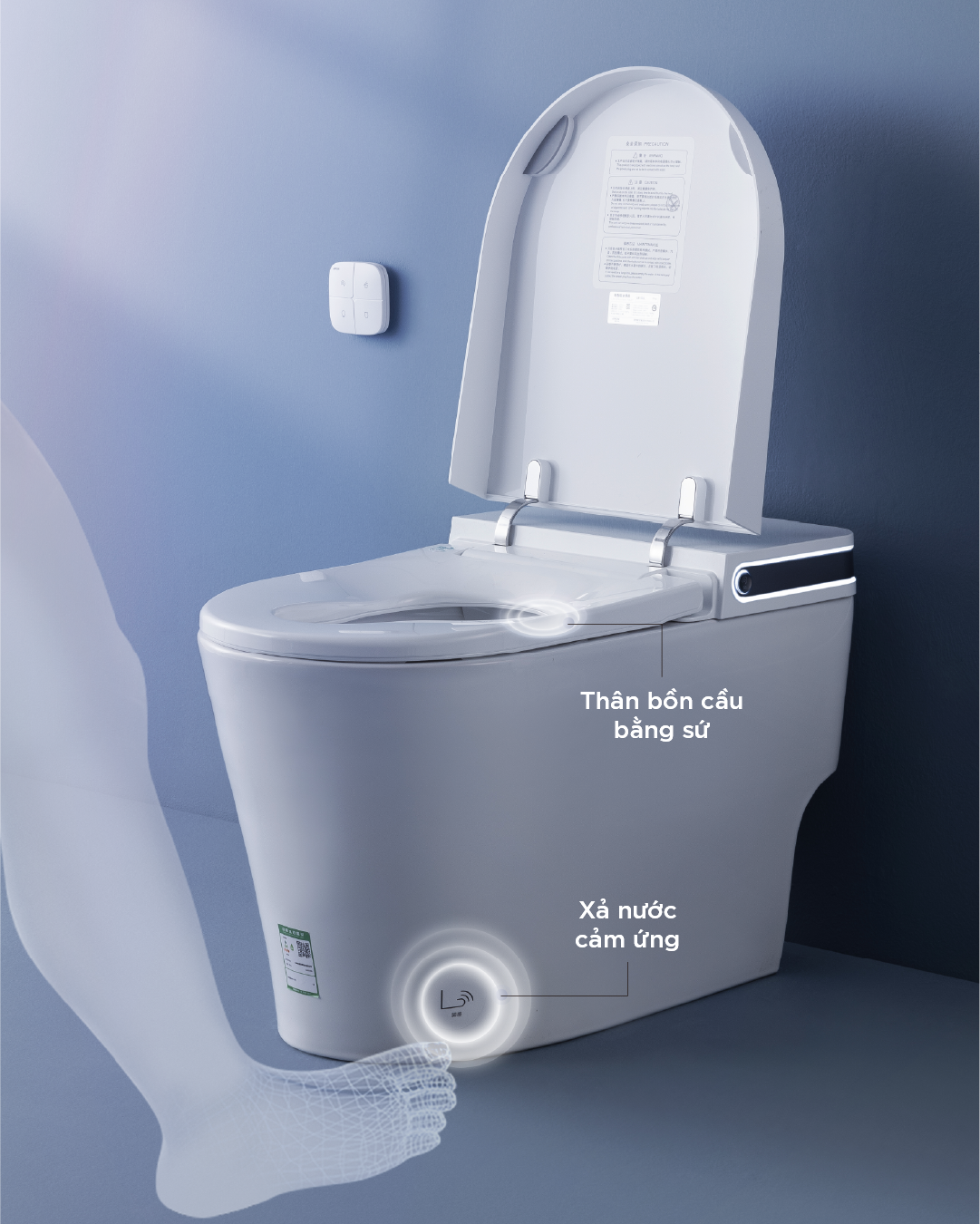 Cảm ứng bằng chân bồn cầu thông minh Arrow AB1030-AM