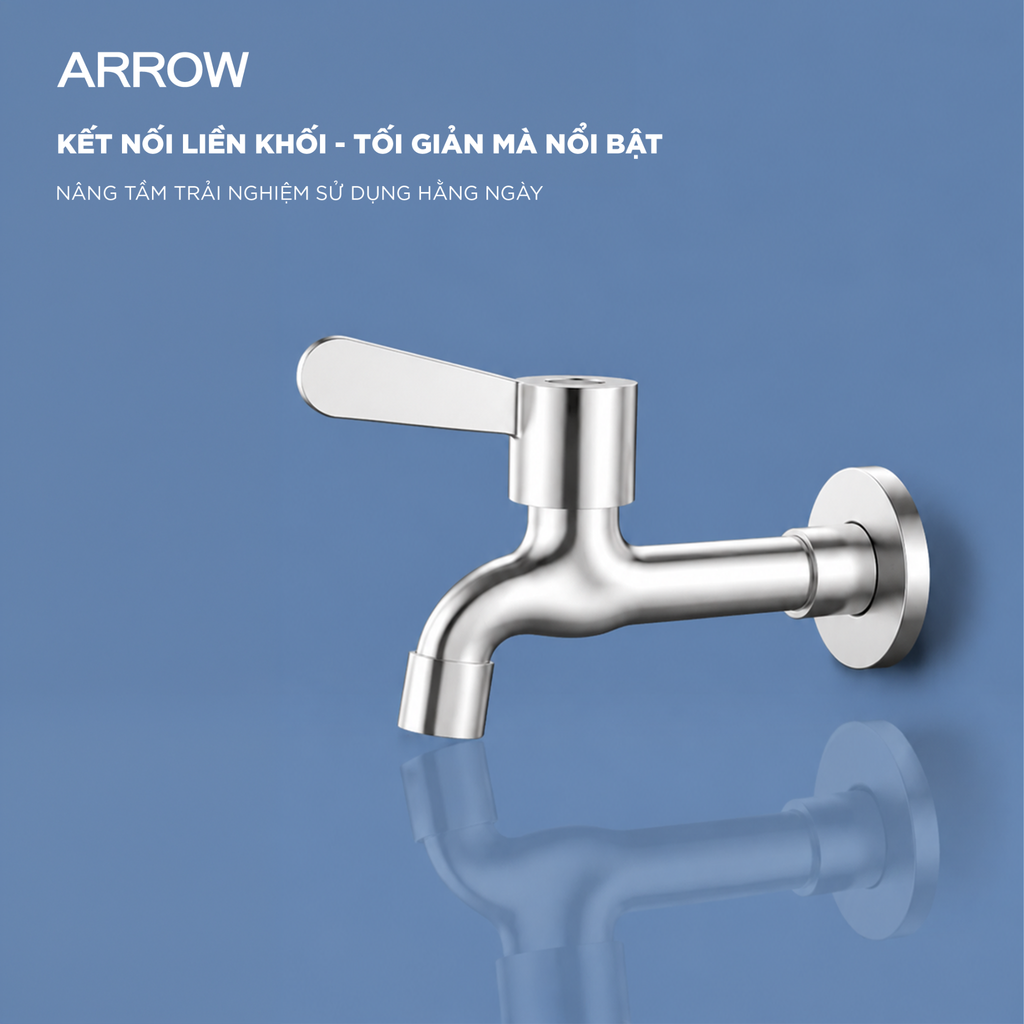 Vòi Hồ Lạnh Gắn Tường Arrow AD4603CP
