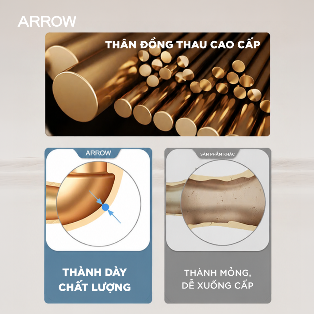 Vòi Hồ Lạnh Gắn Tường Arrow AD4603CP