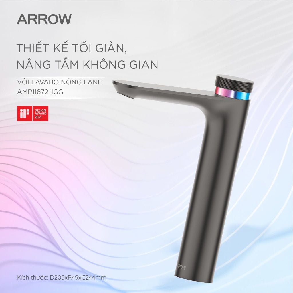 Vòi lavabo nóng lạnh Arrow AMP11872-1GG