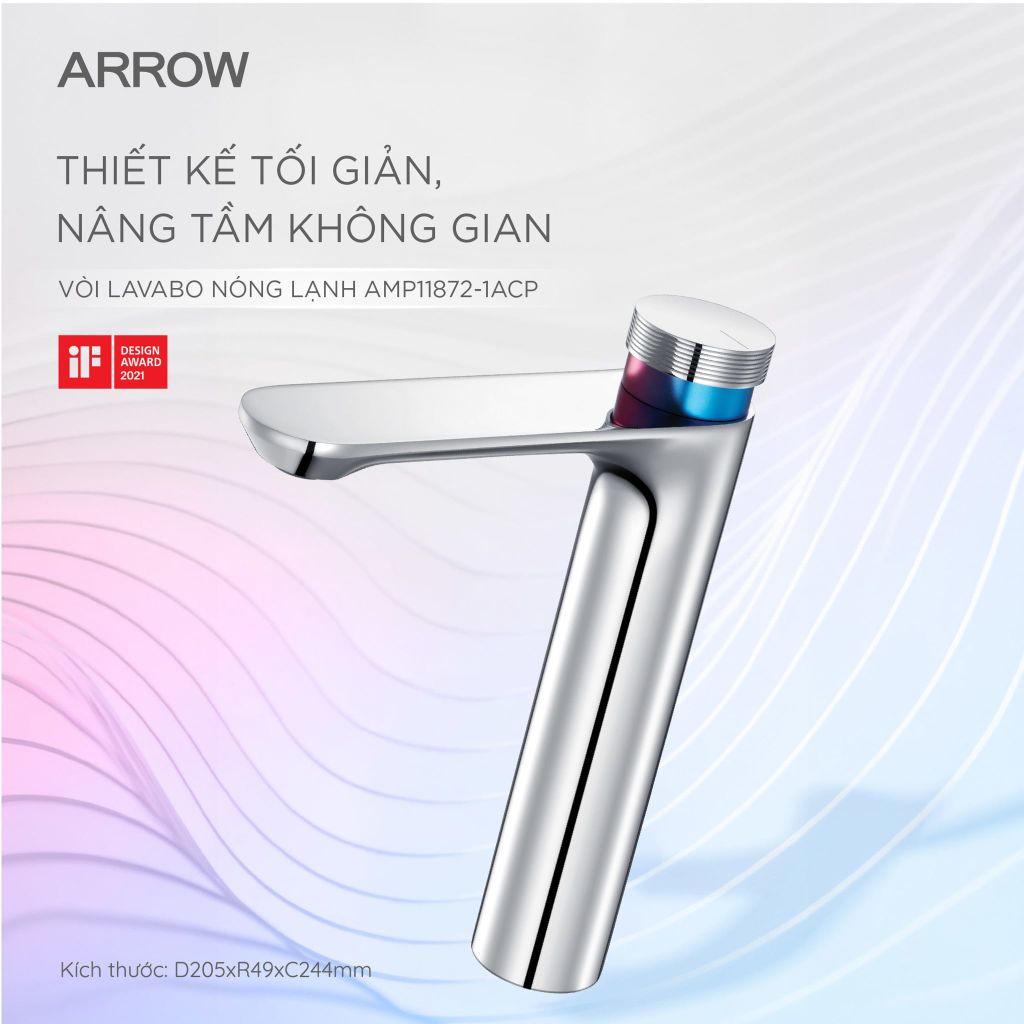 Vòi lavabo nóng lạnh Arrow AMP11872-1ACP