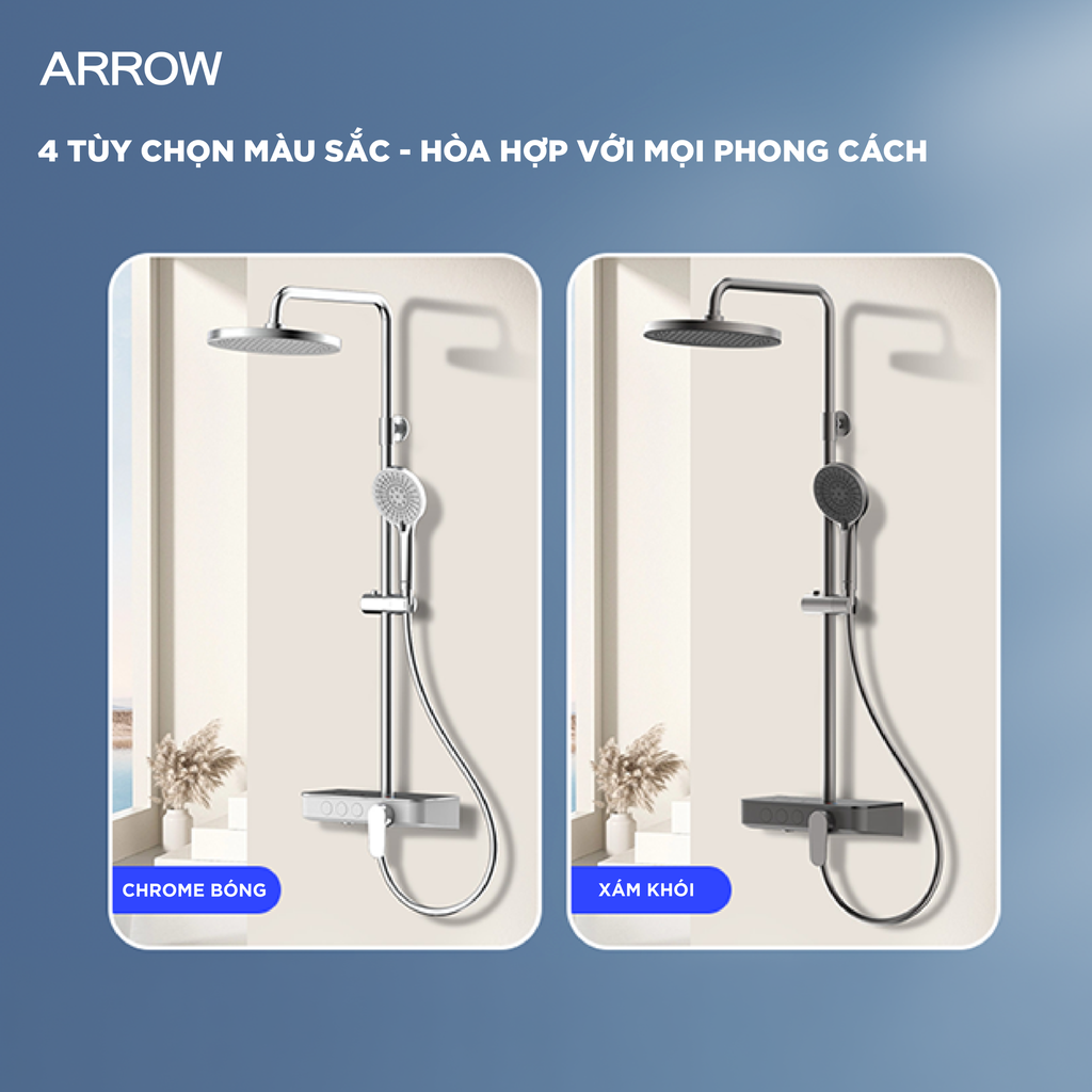 Vòi sen cây nóng lạnh Arrow AMG13S877SGGP