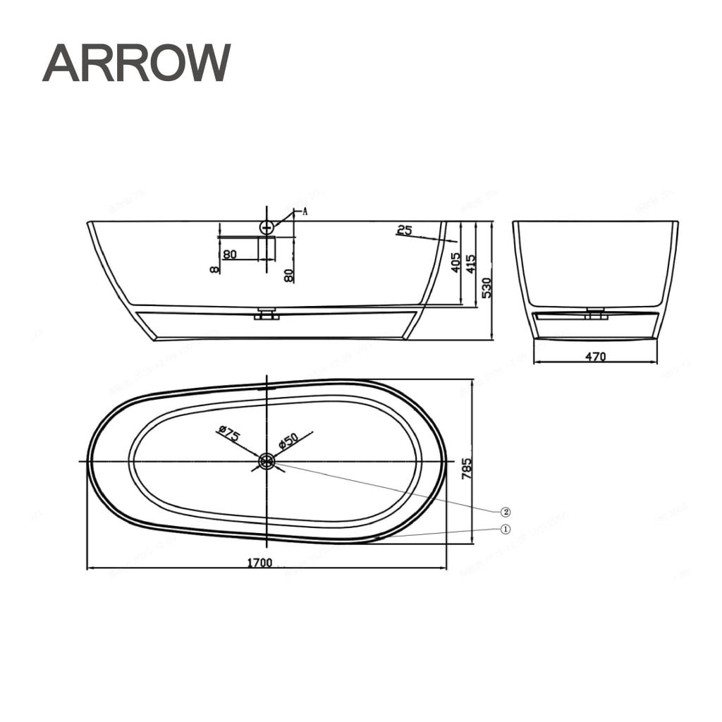 Bồn tắm cao cấp Arrow A1779TQ