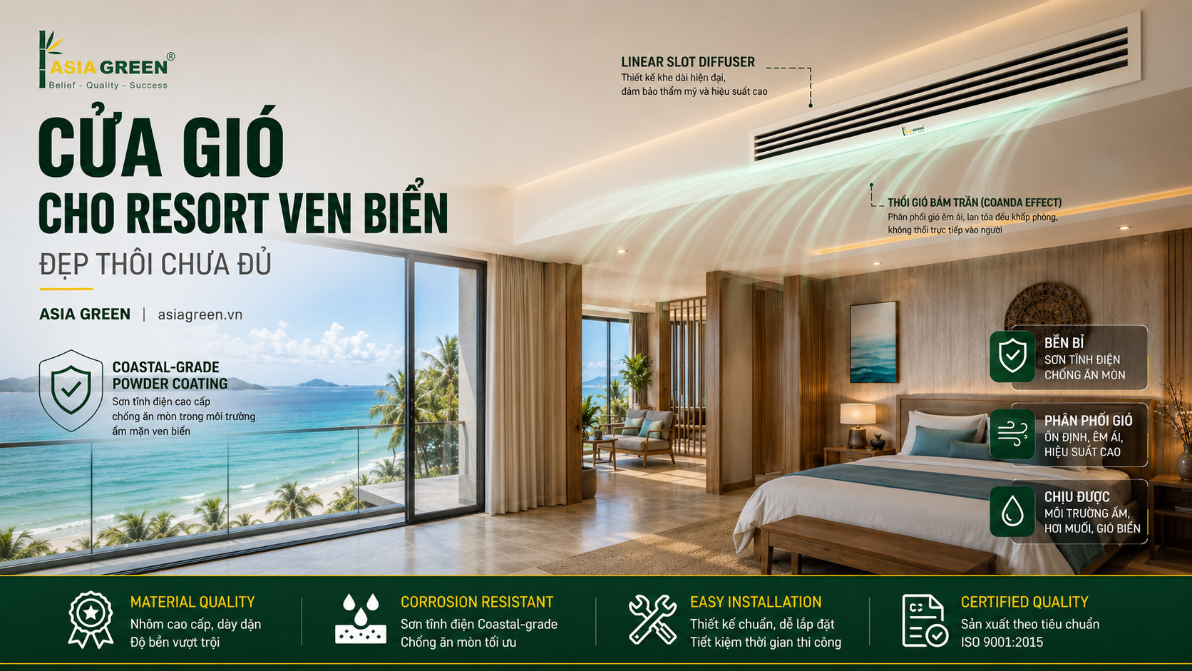 Cửa Gió Cho Resort Ven Biển: Bền Đẹp Và Hiệu Quả | Asia Green