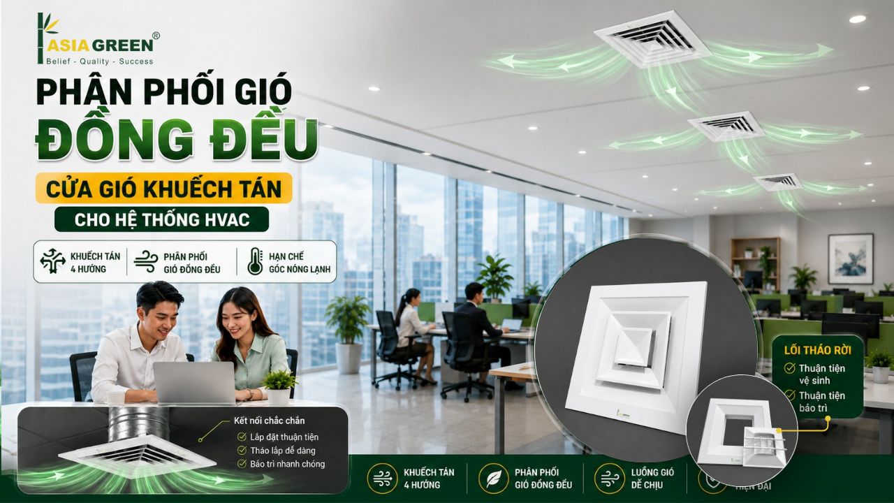 Cửa Gió Khuếch Tán: Bí Quyết Tạo Cảm Giác Mát Đều Trong Phòng