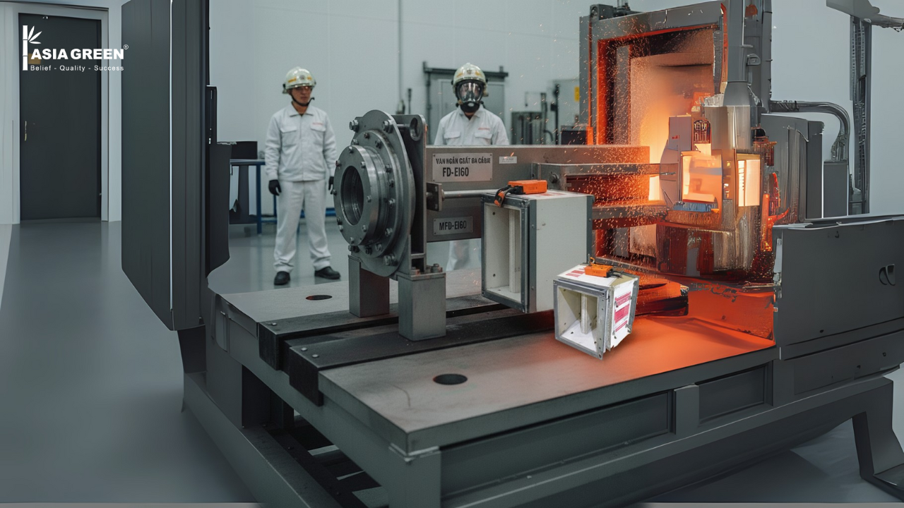 ASIA GREEN – KIỂM ĐỊNH THÀNH CÔNG VAN NGĂN CHÁY ĐA CÁNH FD-EI60 & MFD-EI60
