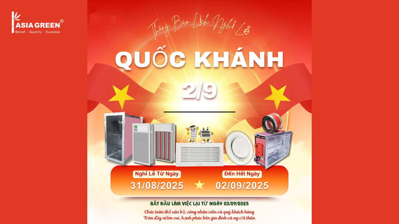 ASIA GREEN - THÔNG BÁO NGHỈ LỄ QUỐC KHÁNH 2/9