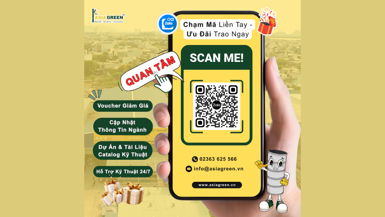 Kết Nối Zalo OA Asia Green - Nhận Báo Giá Sản Phẩm Thông Gió Thần Tốc