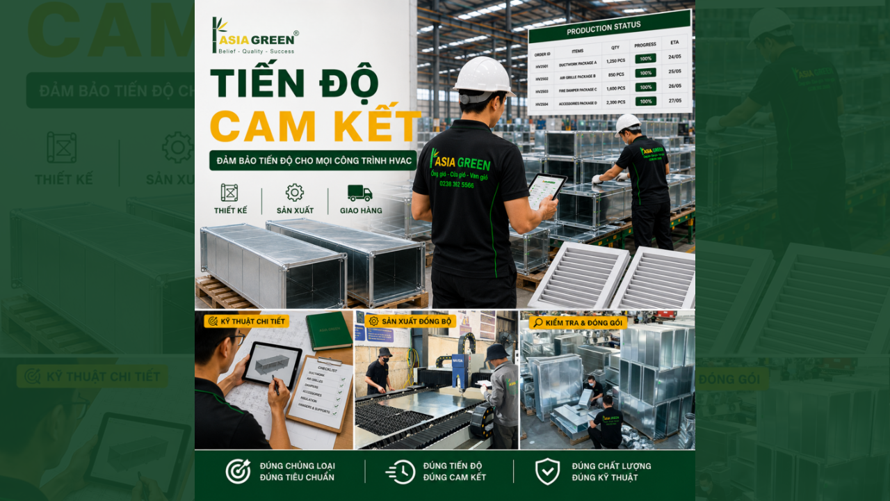 Tiến Độ Thần Tốc – Hỗ Trợ Tận Tâm Cho Dự Án HVAC | Asia Green