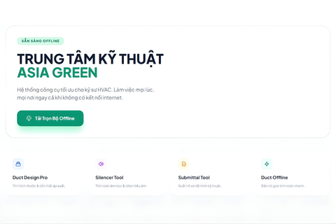 Bộ 4 Công Cụ Tính Toán HVAC Asia Green