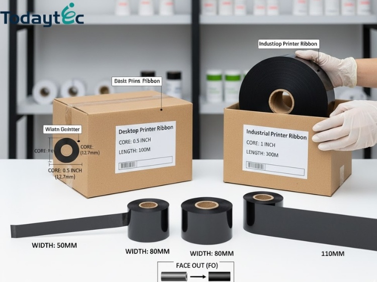 Các loại kích thước, chất liệu và giá cuộn mực in tem mã vạch