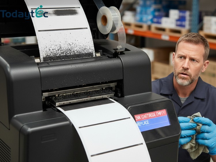 Máy in mã vạch không ra mực, in tem trắng: nguyên nhân, cách khắc phục