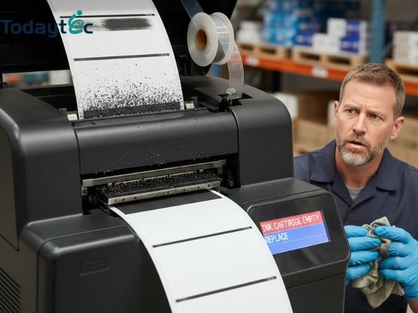 Máy in mã vạch không ra mực, in tem trắng: nguyên nhân, cách khắc phục