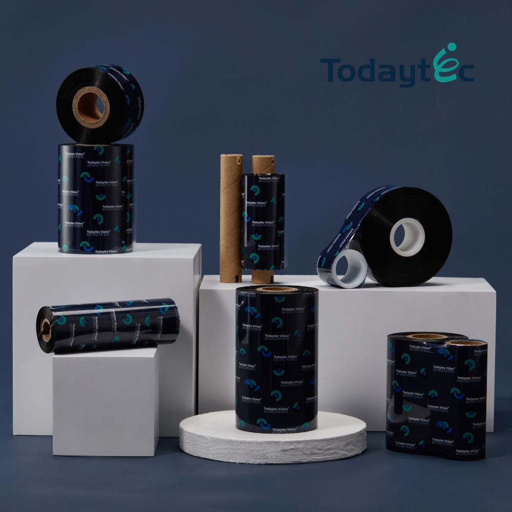 Các kích thước mực in phổ biến: 110mm x 300m, 110mm x 74m