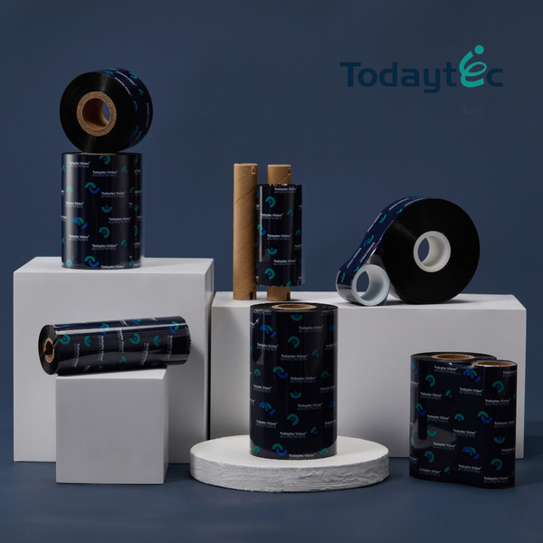 Các kích thước mực in phổ biến: 110mm x 300m, 110mm x 74m