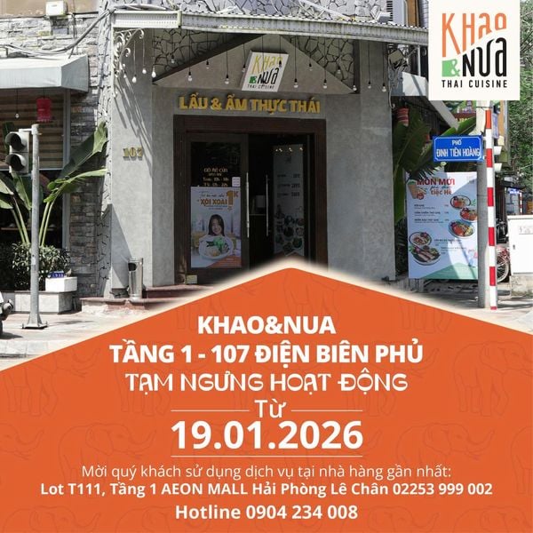 KHAO&NUA ĐIỆN BIÊN PHỦ TẠM NGỪNG HOẠT ĐỘNG