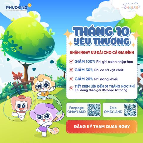 THÁNG 10 YÊU THƯƠNG - NHẬN NGAY ƯU ĐÃI CHO CẢ GIA ĐÌNH Ở OMAYLAND