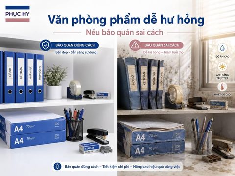 Những mặt hàng văn phòng phẩm nào dễ bị hư hỏng nếu bảo quản sai cách?
