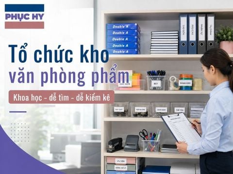 Cách tổ chức kho văn phòng phẩm nội bộ khoa học, dễ tìm