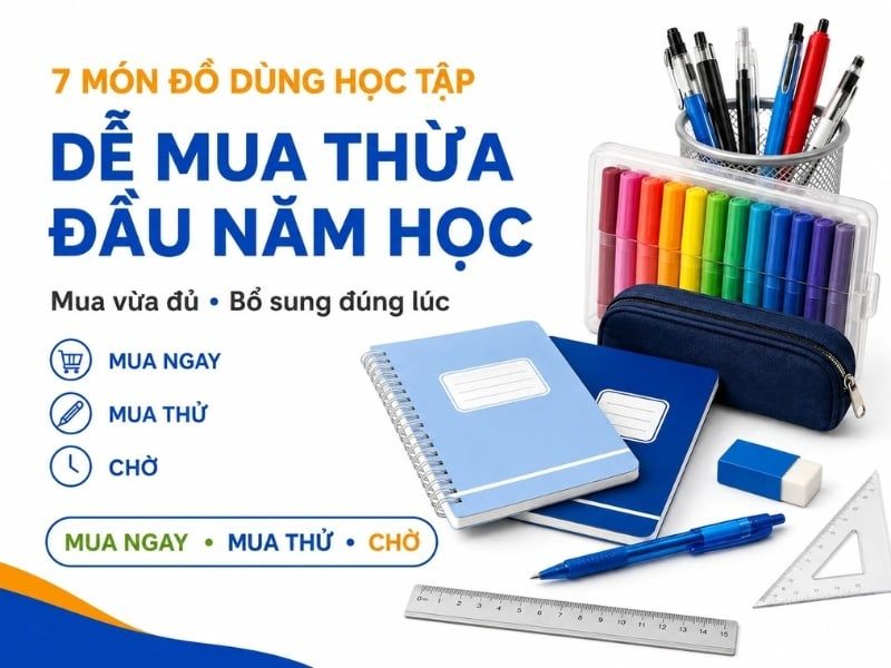 7 món đồ dùng học tập dễ mua thừa đầu năm học và cách chọn vừa đủ