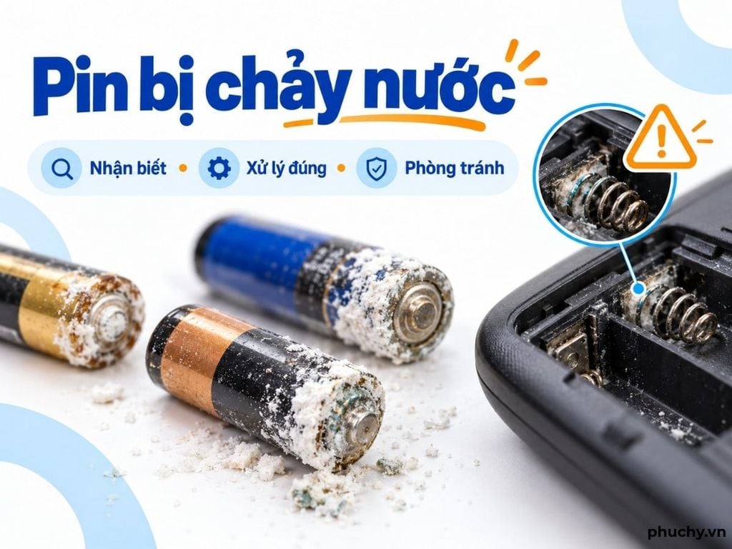 Pin bị chảy nước (rò rỉ): cách xử lý và phòng tránh