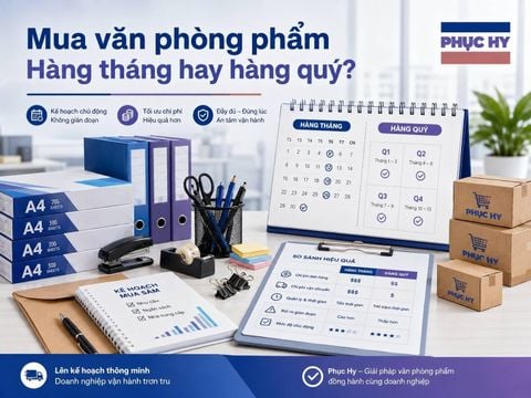 Tần suất mua văn phòng phẩm lý tưởng cho công ty: hàng tháng hay hàng quý?