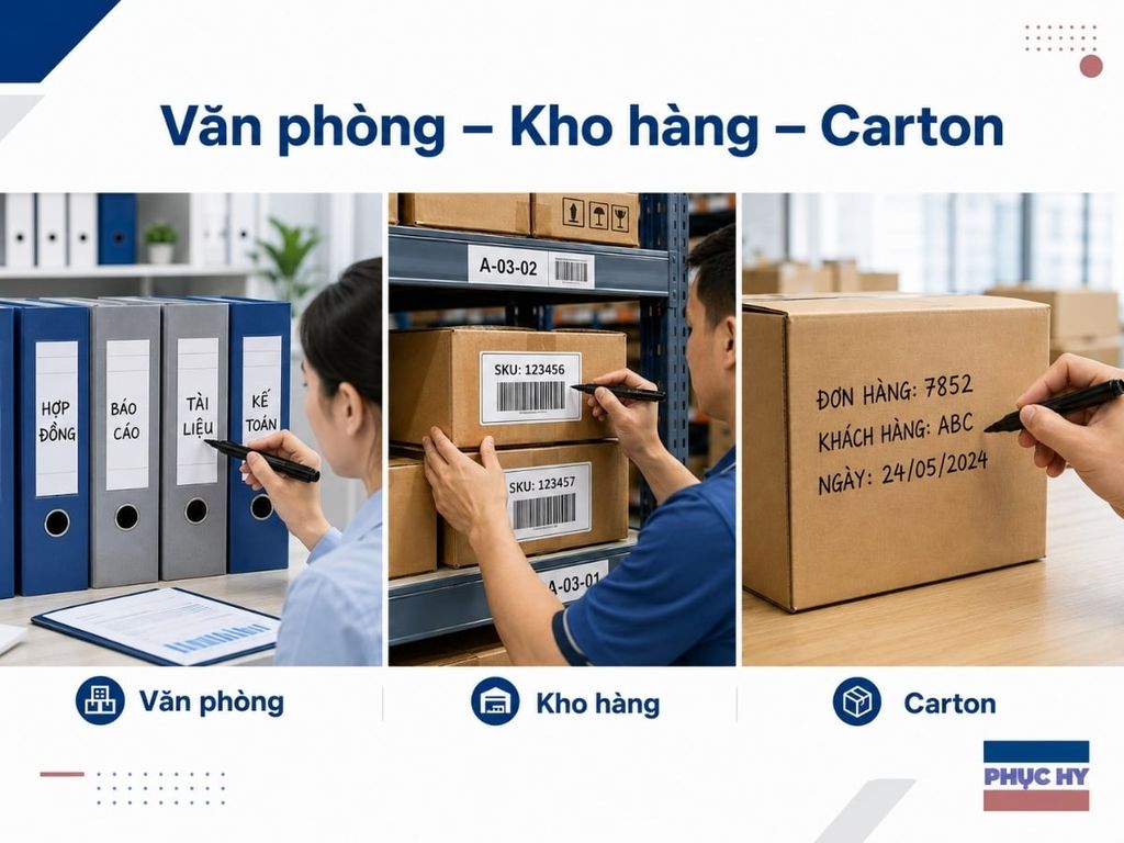 Bút lông dầu dùng trong văn phòng kho hàng và carton
