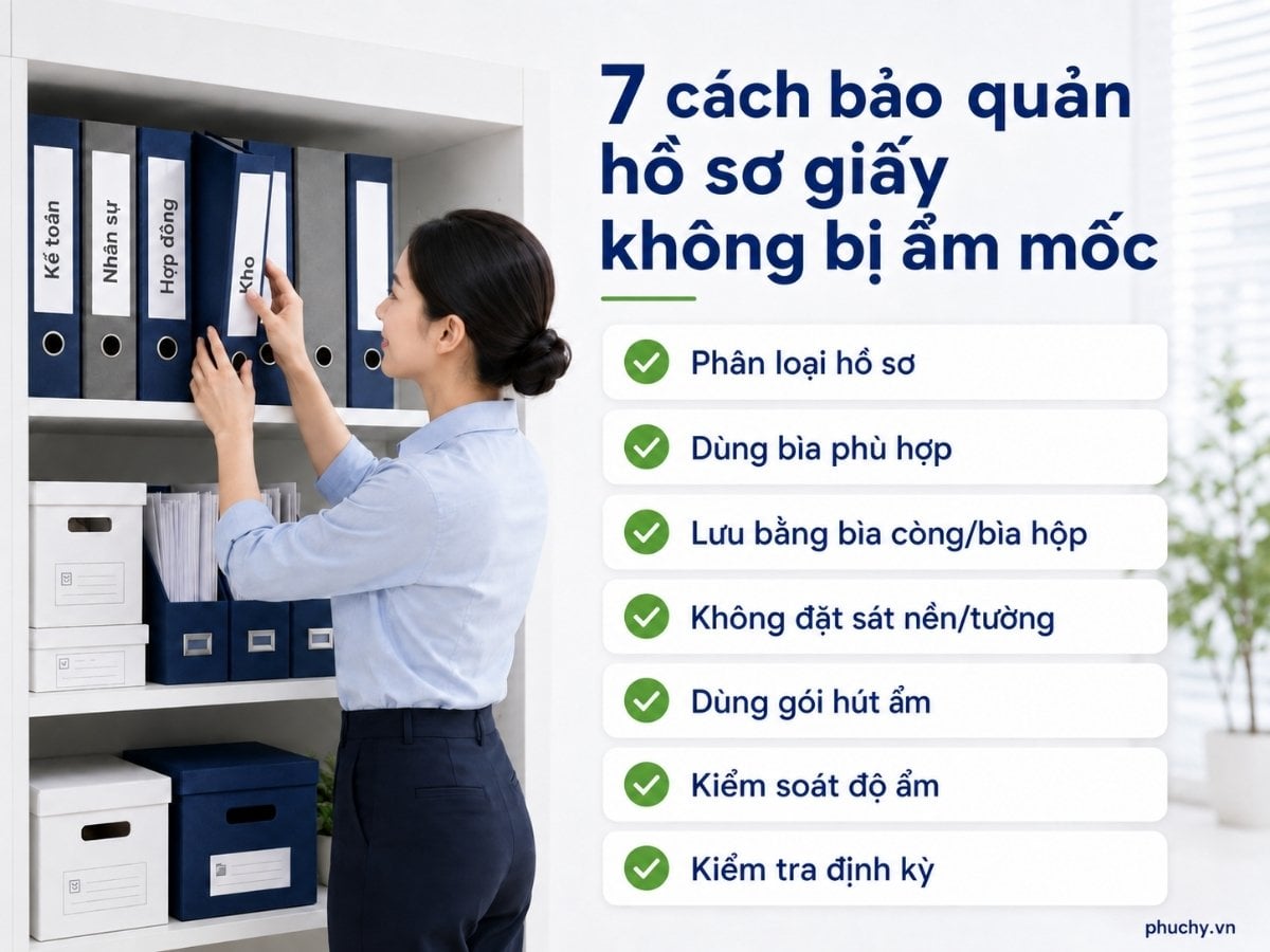 7 cách bảo quản hồ sơ giấy không bị ẩm mốc