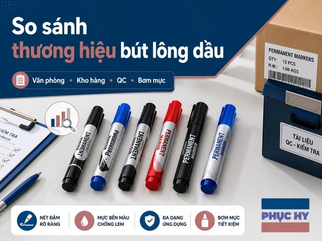 So sánh các thương hiệu bút lông dầu phổ biến