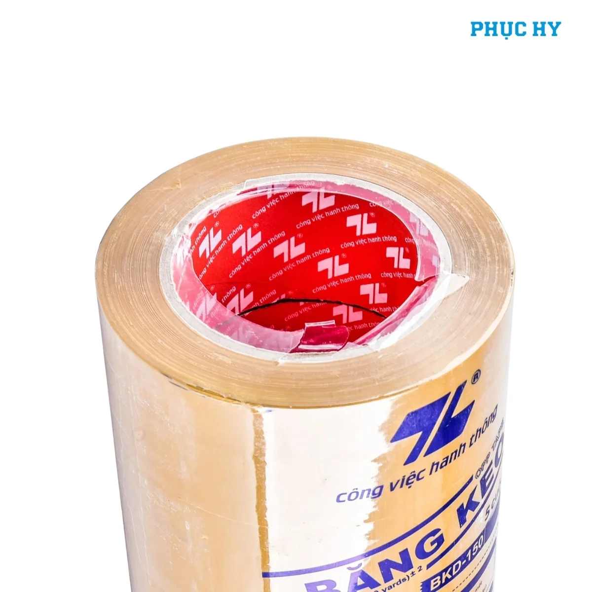 Cận cảnh mặt trên cuộn băng keo đục Thiên Long BKD-150