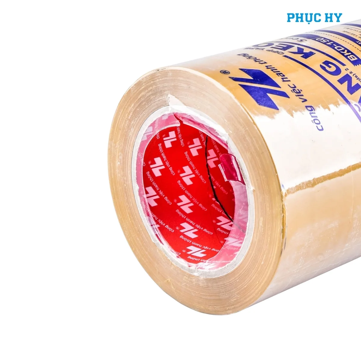 Băng keo đục Thiên Long BKD-150 góc nghiêng hiển thị nhãn sản phẩm