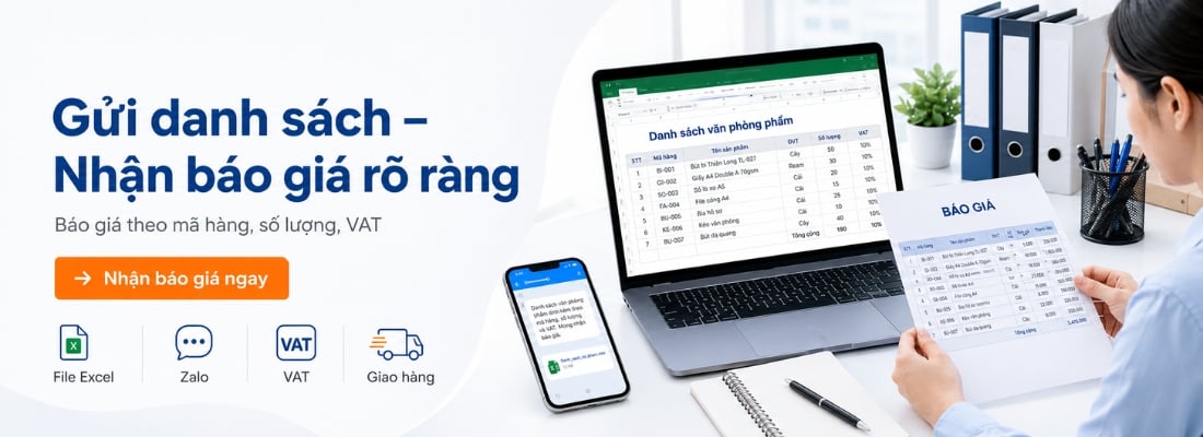Báo giá văn phòng phẩm doanh nghiệp theo danh sách tại Phục Hy