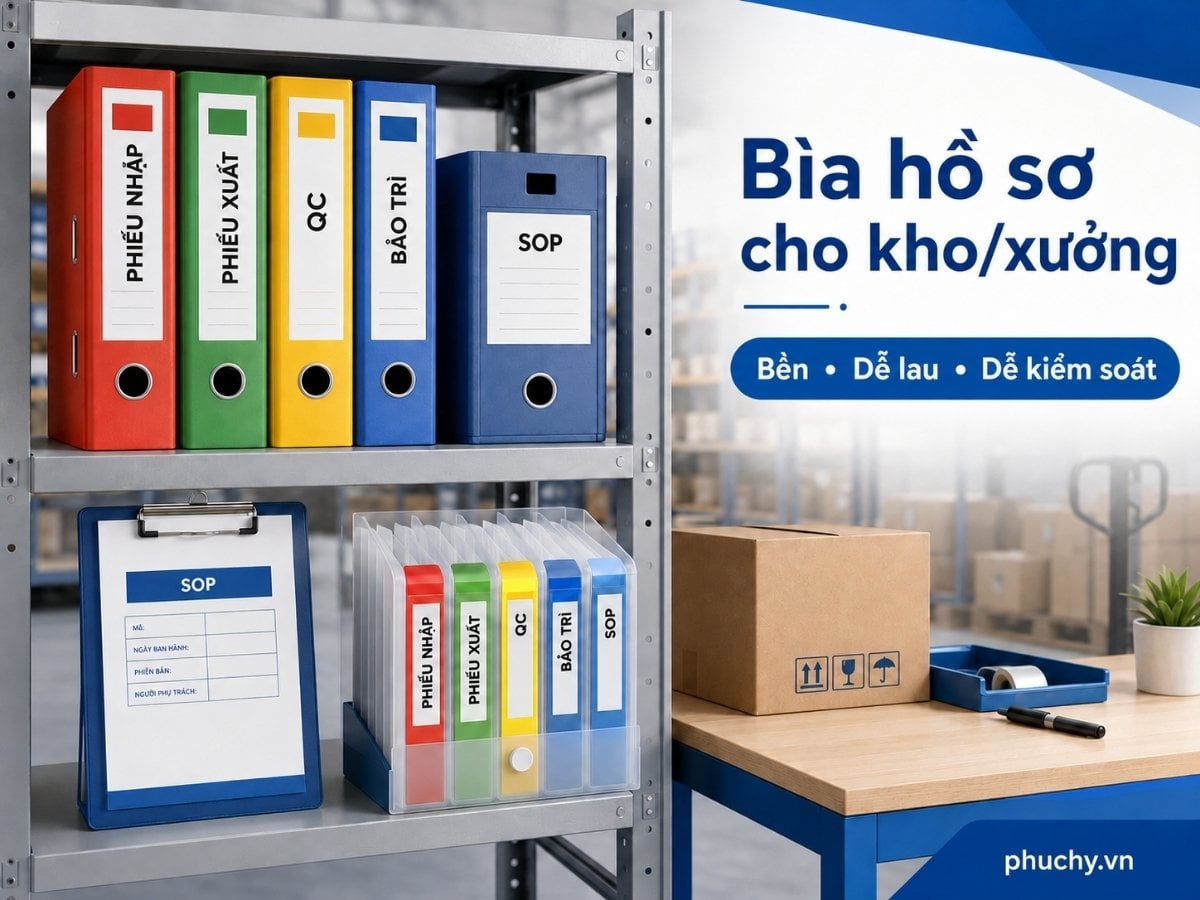 Bìa hồ sơ cho kho xưởng bền dễ kiểm soát