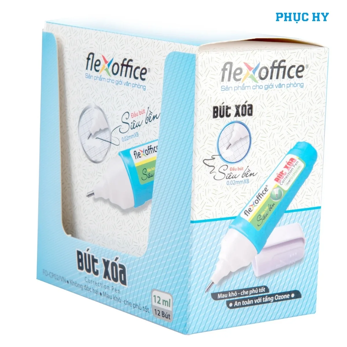 Bao bì hộp bút xóa FlexOffice FO-CP02/VN 12ml 12 cây