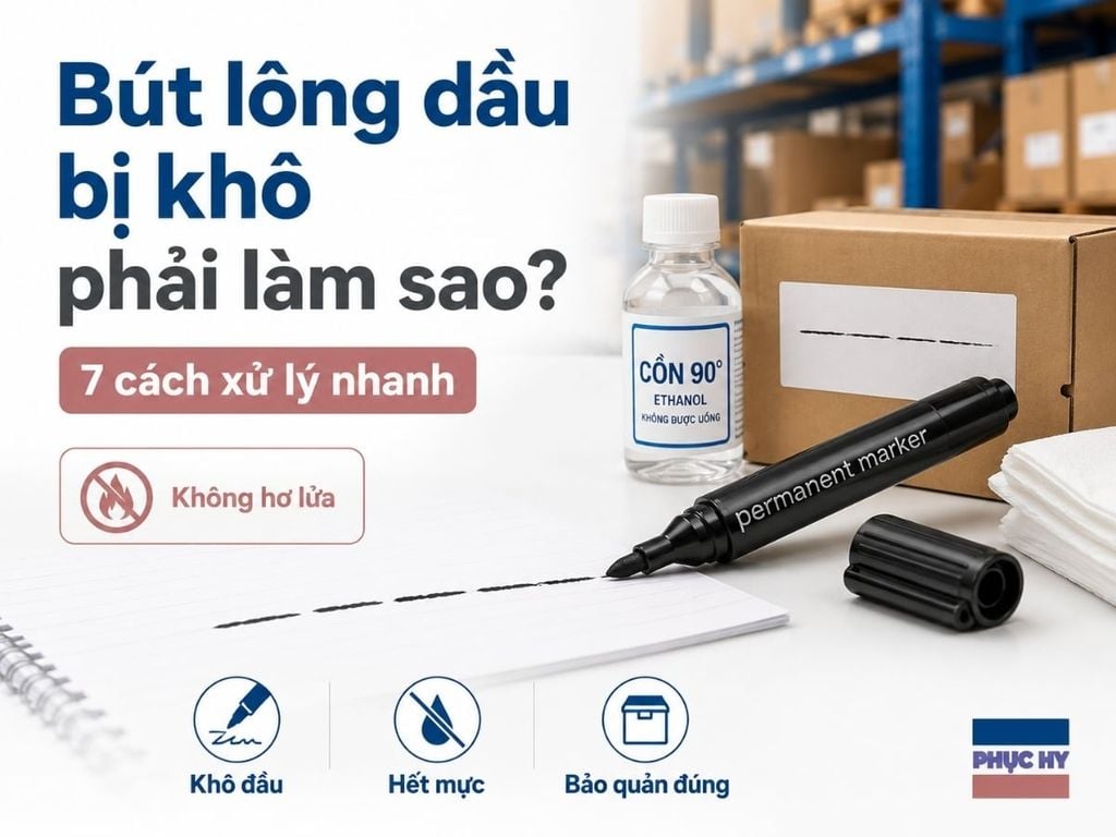 Bút lông dầu bị khô phải làm sao
