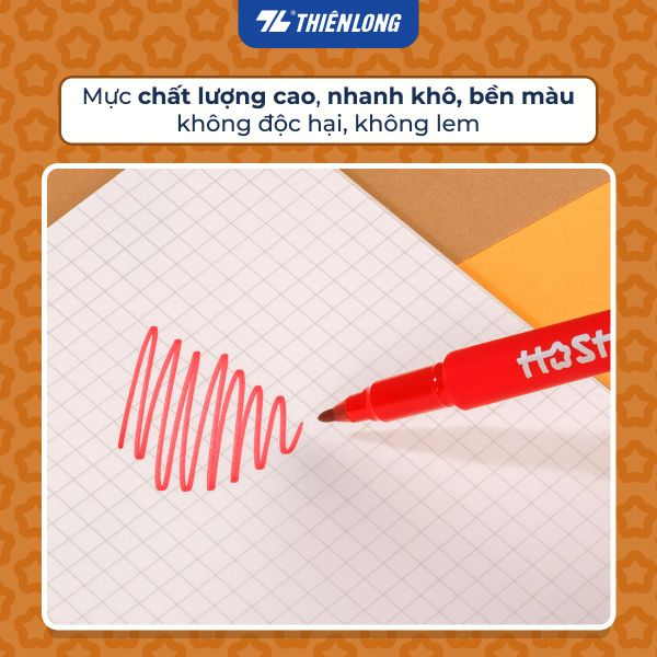 Bút lông dầu Hoshi Thiên Long PM-019/HS viết nét đậm, tươi, nhanh khô trên giấy