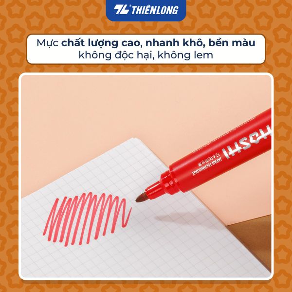 Bút lông dầu Hoshi Thiên Long PM-021/HS màu đỏ
