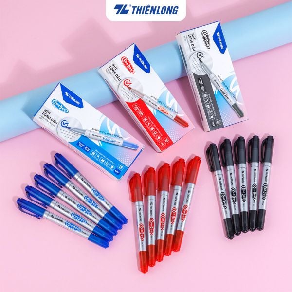 Hộp 10 cây bút lông dầu Thiên Long PM-04 chính hãng
