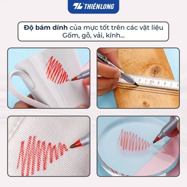 Bút lông dầu Thiên Long PM-04 viết đa bề mặt