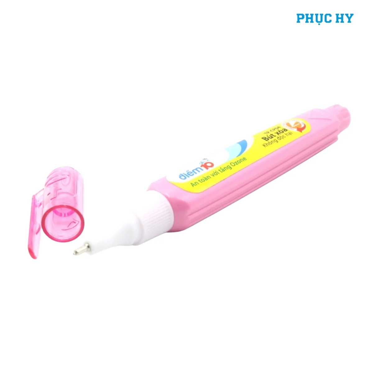 Bút xóa Điểm 10 TP-CP04 3ml màu hồng mở nắp