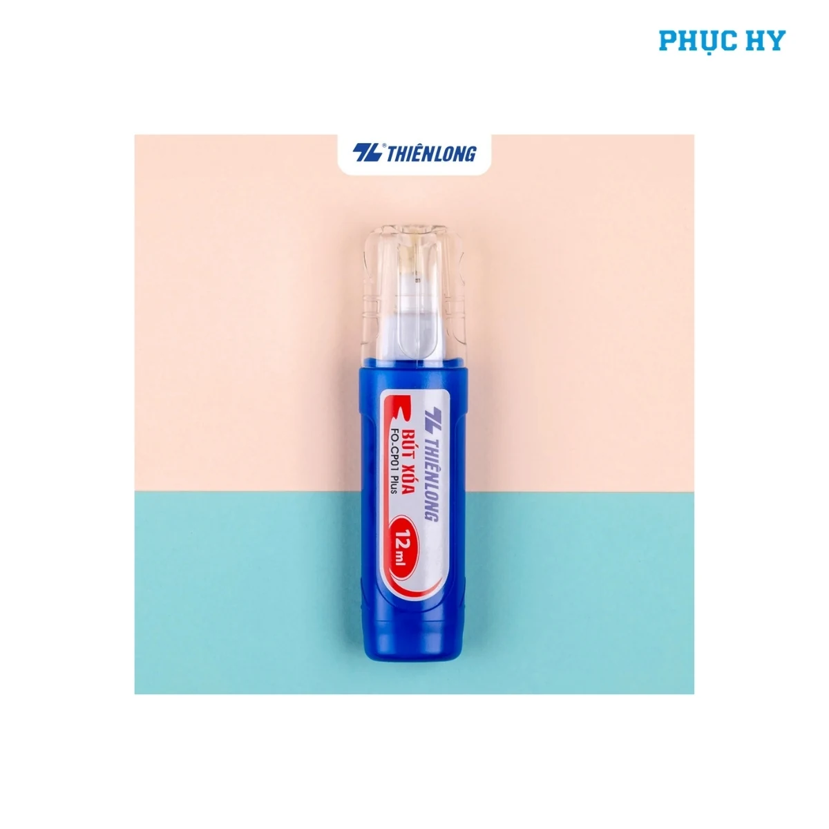 Bút xóa nước FlexOffice FO-CP01 Plus 12ml thân dẹp màu xanh