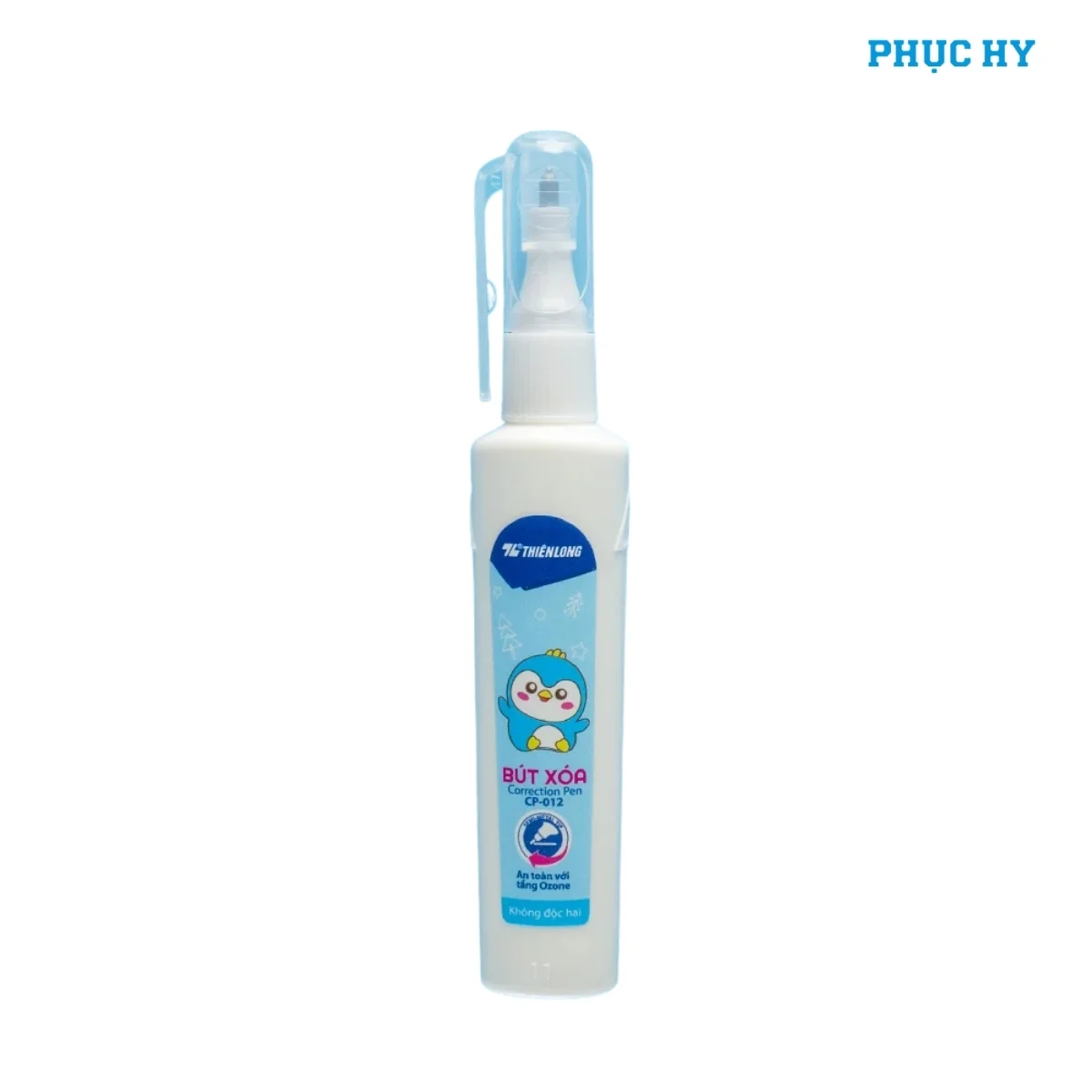 Bút xóa nước Thiên Long CP-012 3ml chính diện với nắp trong suốt