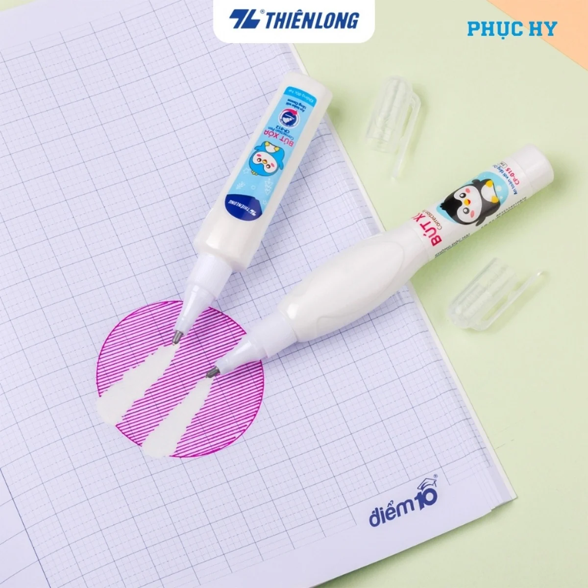 Khả năng che phủ nét mực của bút xóa nước Thiên Long CP-012 3ml