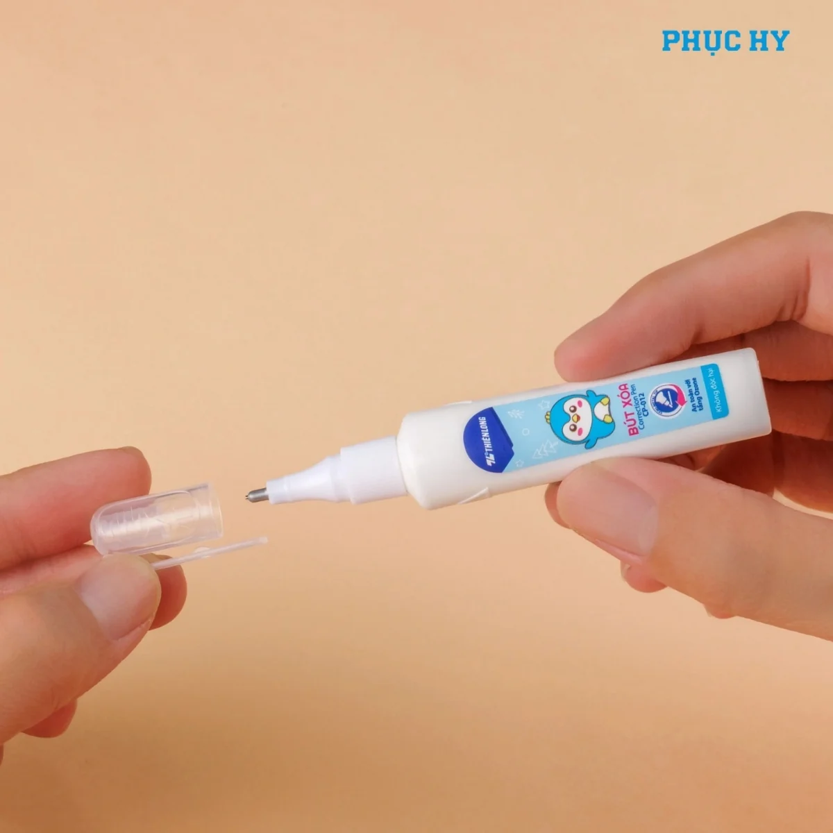 Cách mở nắp và sử dụng bút xóa nước Thiên Long CP-012 3ml