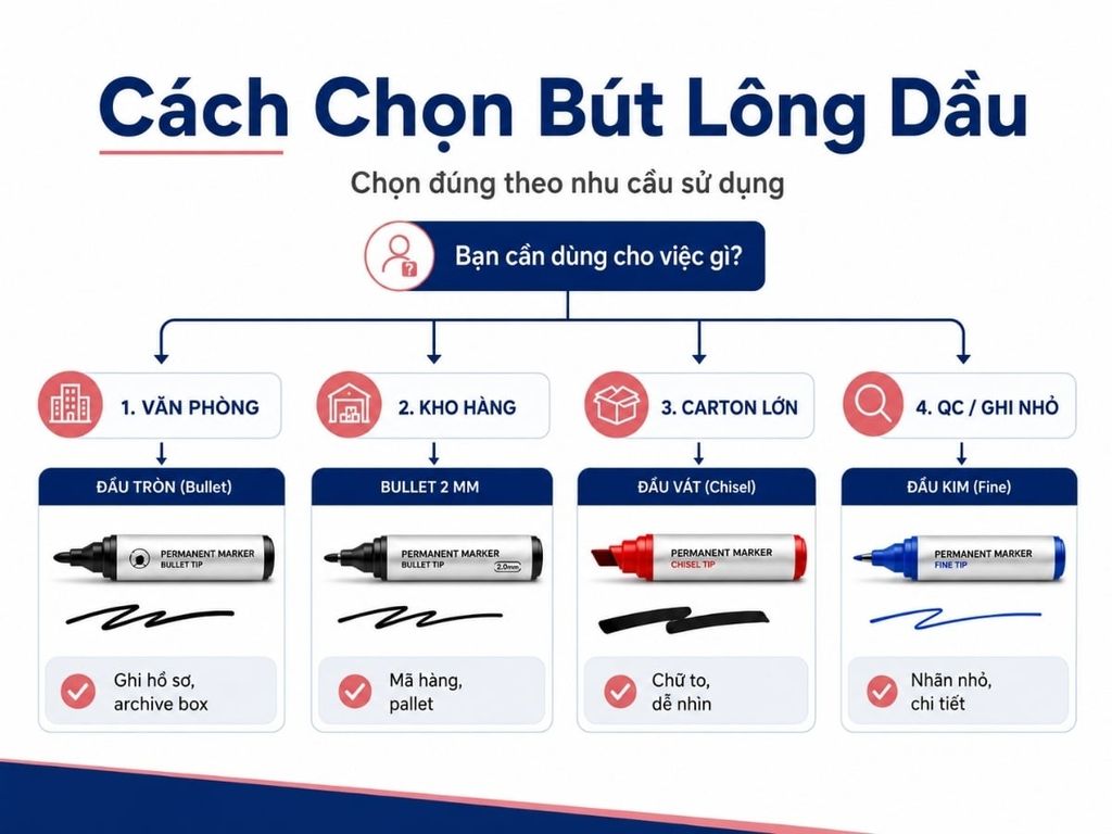 Cách chọn bút lông dầu theo nhu cầu