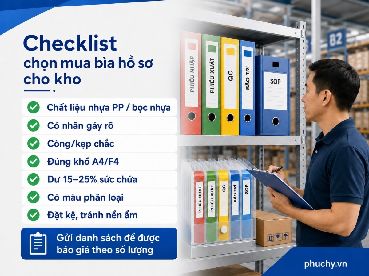 Checklist chọn mua bìa hồ sơ cho quản lý kho