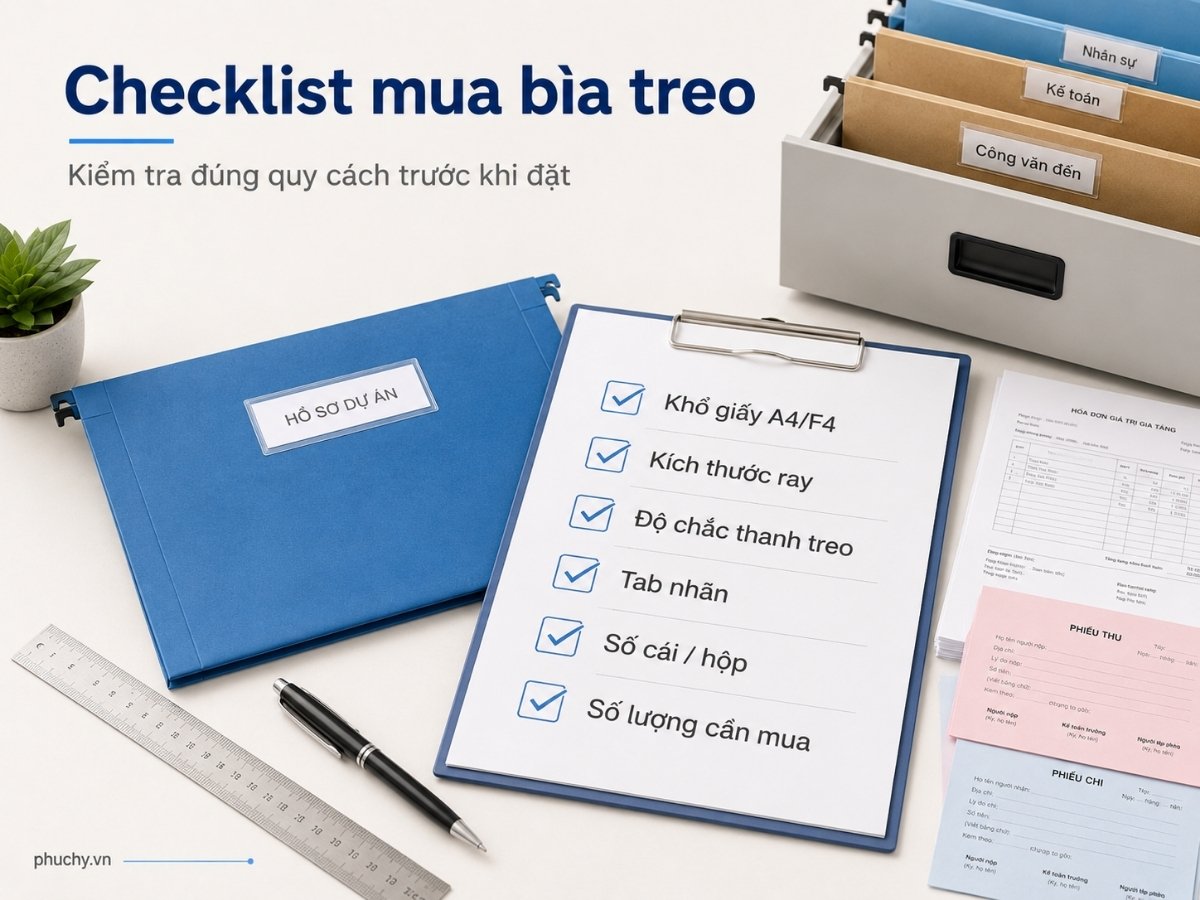 Checklist mua bìa treo hồ sơ cho doanh nghiệp