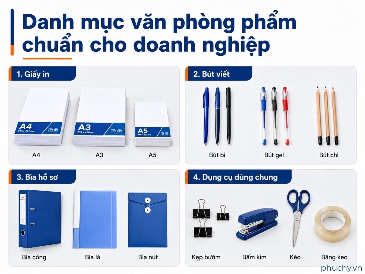 Danh mục văn phòng phẩm chuẩn giúp doanh nghiệp xây dựng định mức cấp phát