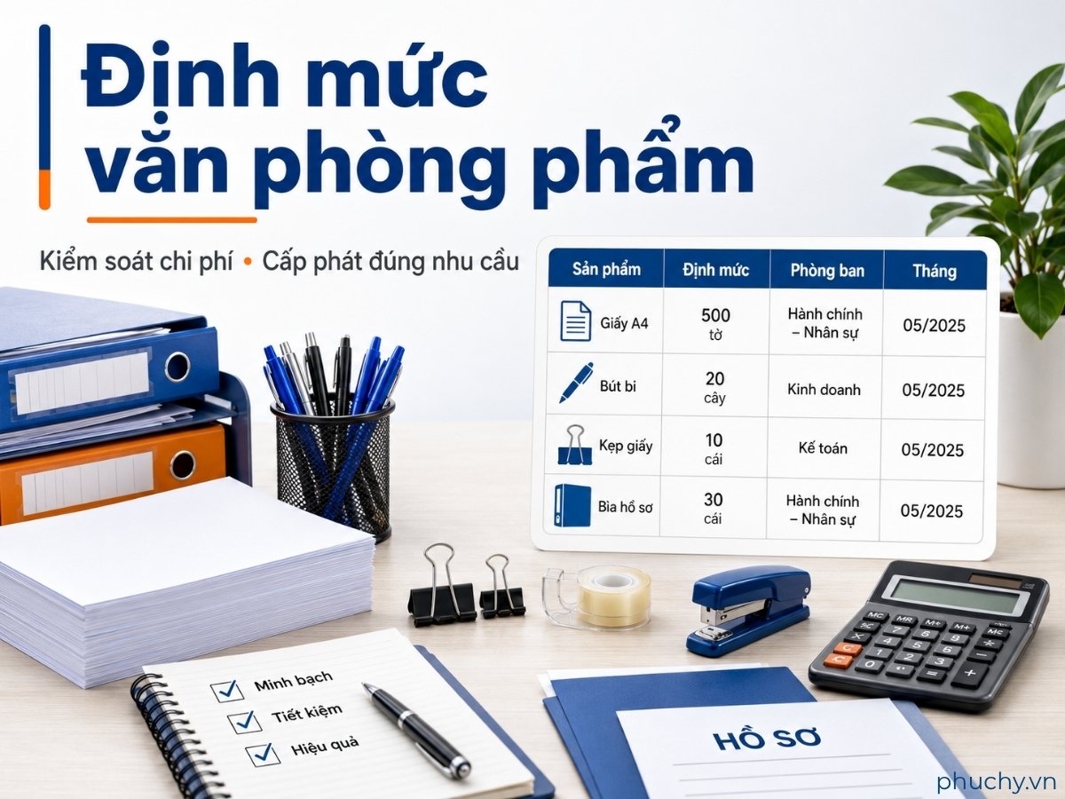 Định mức văn phòng phẩm giúp doanh nghiệp kiểm soát chi phí và cấp phát đúng nhu cầu