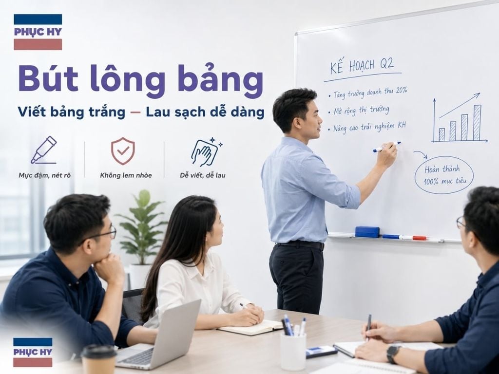 Bút lông bảng viết trên bảng trắng phòng họp